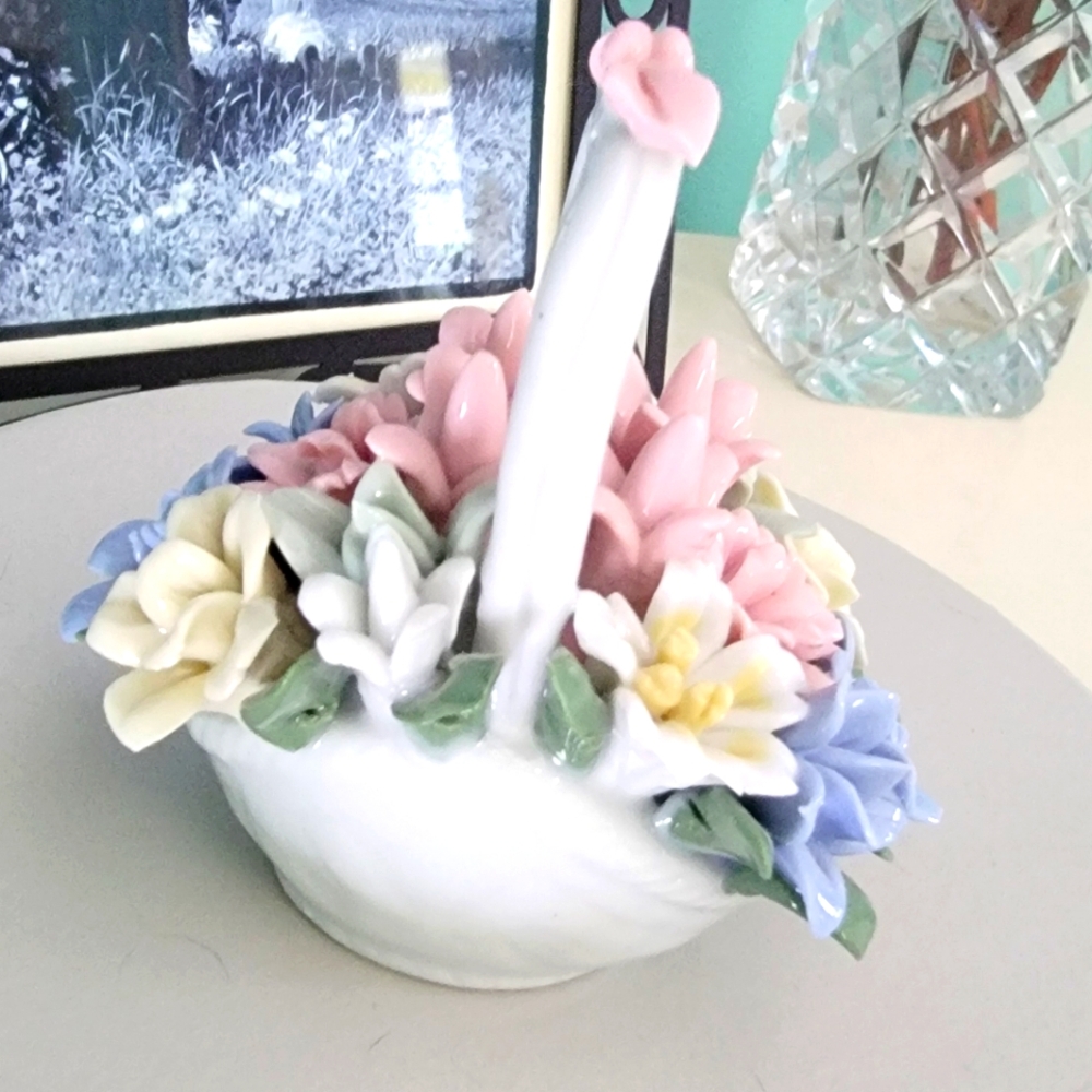 Porcelain Flower Basket